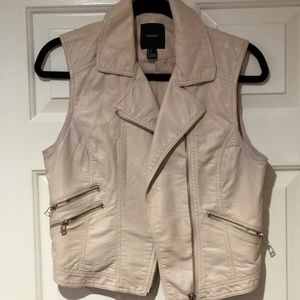 Tan faux leather vest